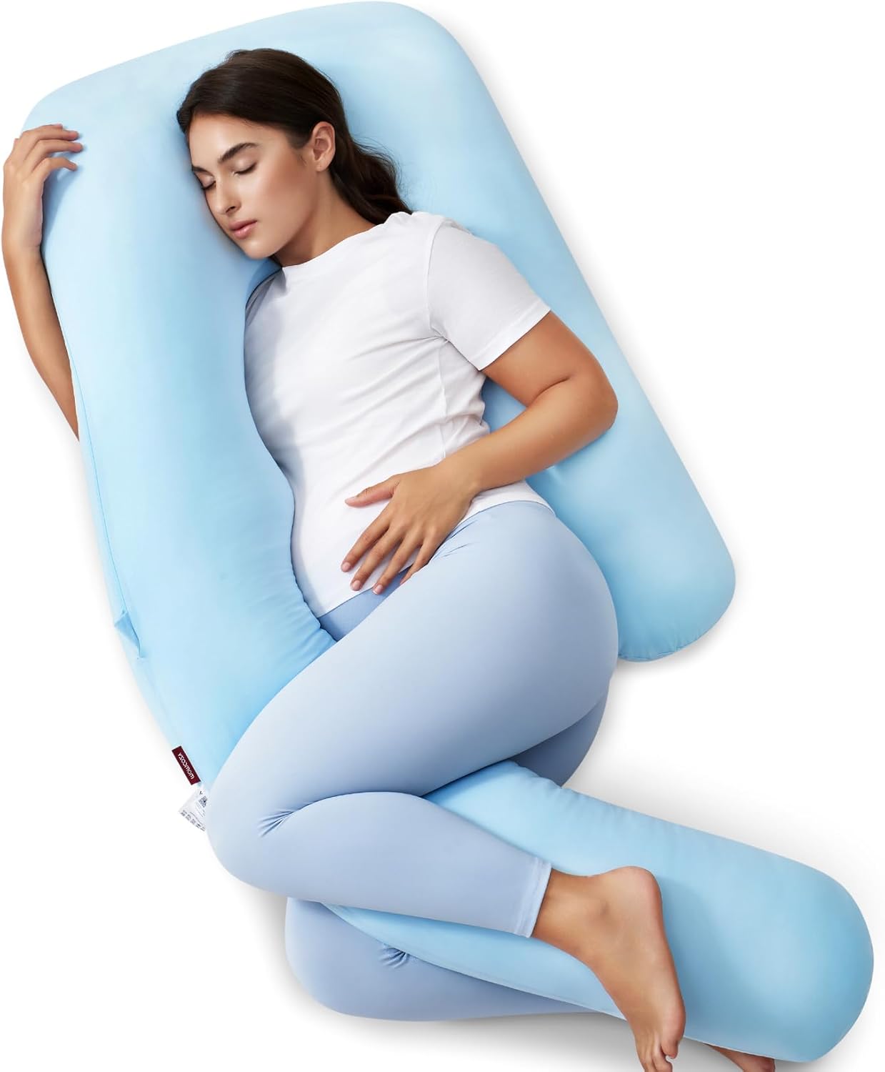Momcozy Pregnancy Pillow with Cooling Cover for Ultimate Comfort