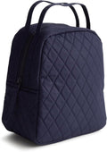 Vera Bradley Women's Premium Cotton Lunch Bag, Peacoat - Durable