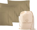 1000 TC Taupe King Pillowcases Set of 4 - Silky Sateen Comfort