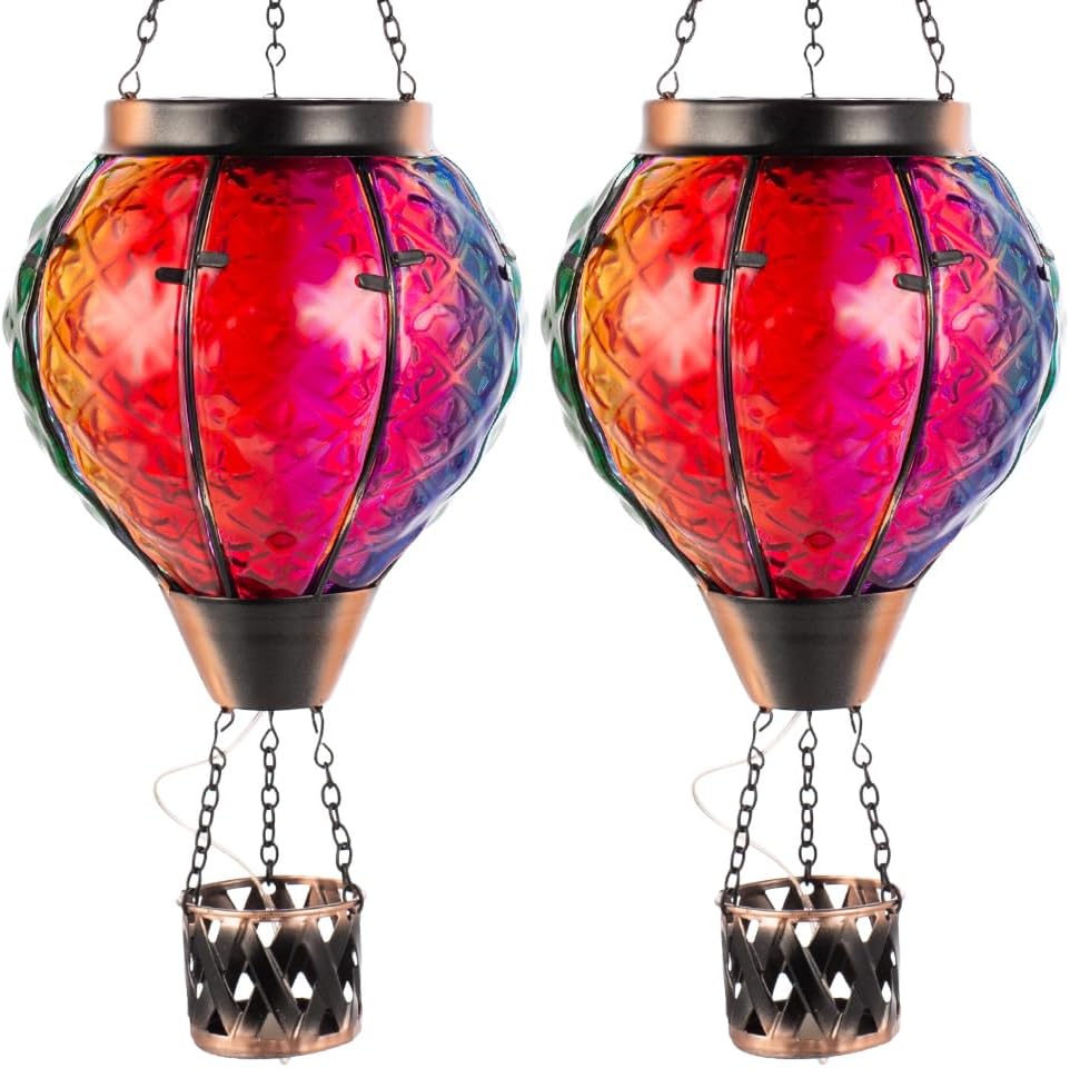 Hot Air Balloon Solar Lanterns for Outdoor Garden Decor