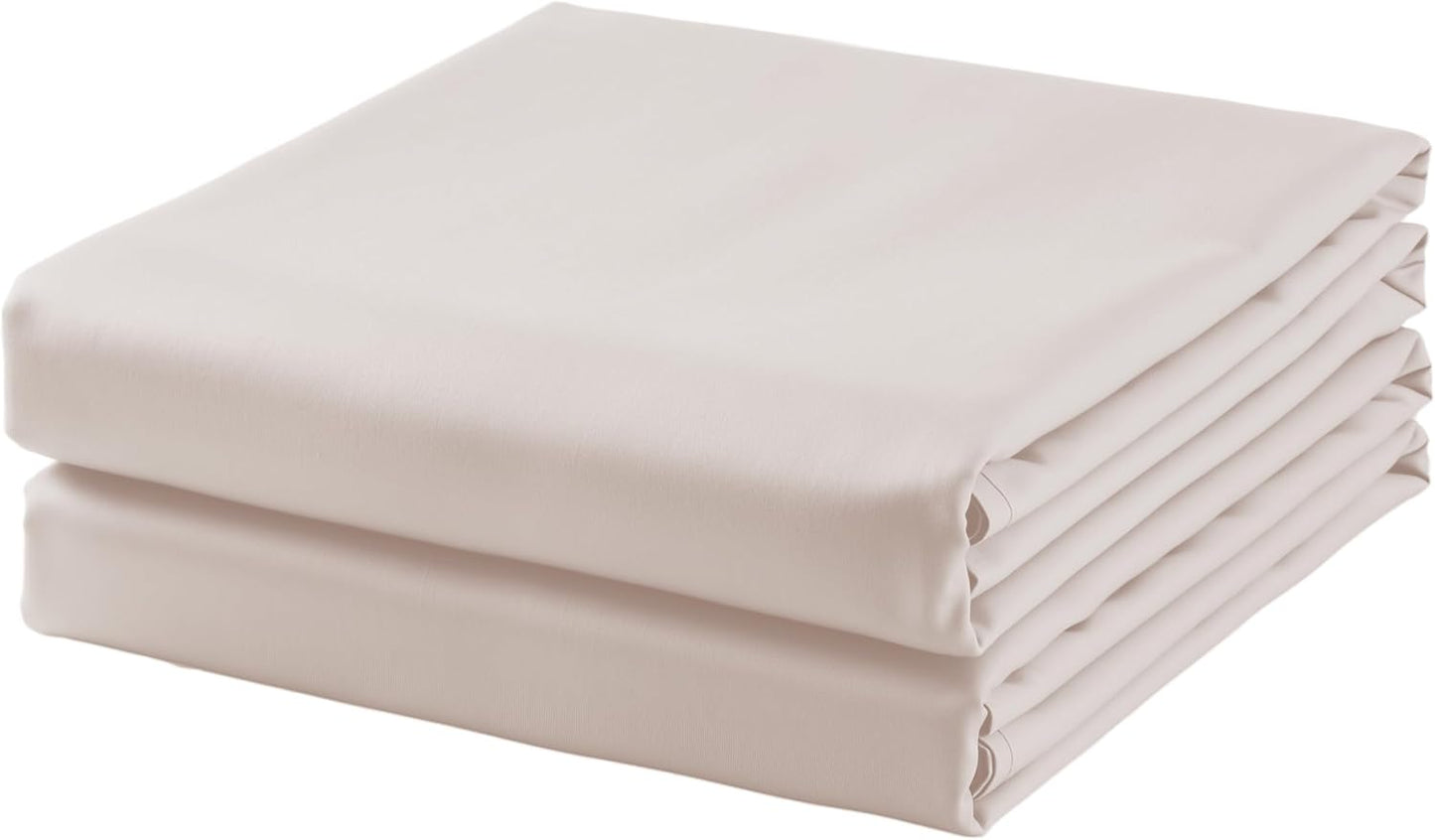 2-Pack Cotton King Flat Sheet Only for Luxurious Comfort