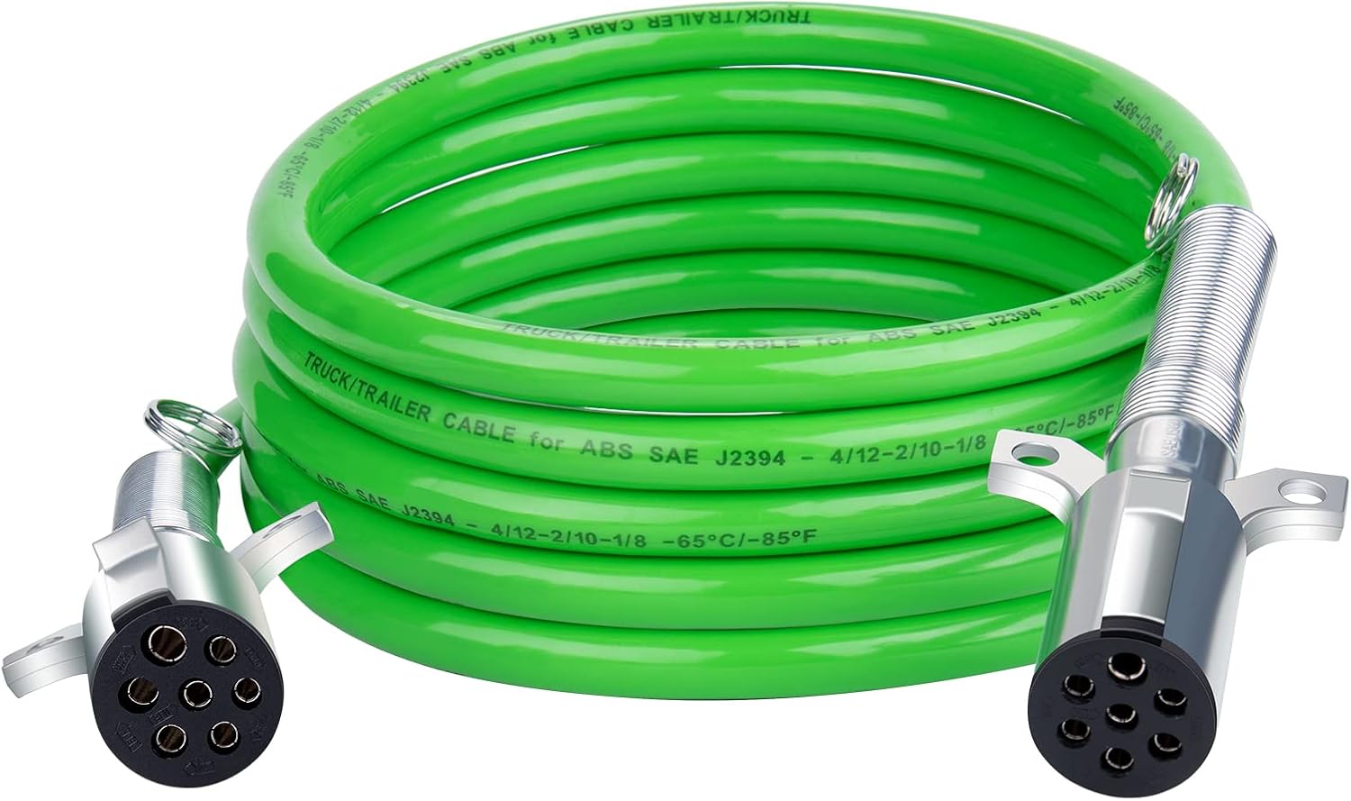 CheeMuii 7 Way Trailer Cord 15 FT Heavy Duty Power Cable