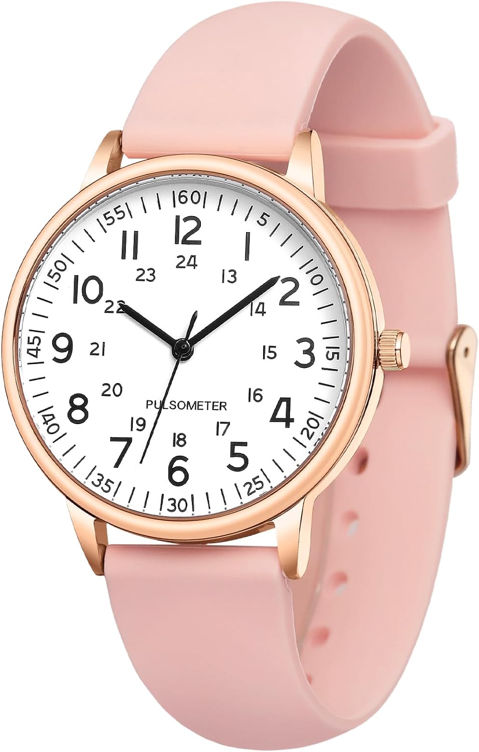 IBSO Nurse Watch: Easy Read, Silicone Band, 24-Hour Time