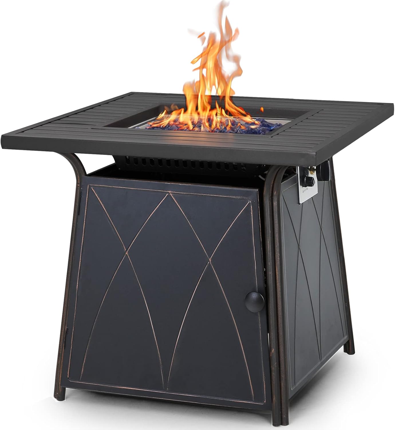 Sophia & William 28 Inch Gas Fire Pit Table for Outdoor Use