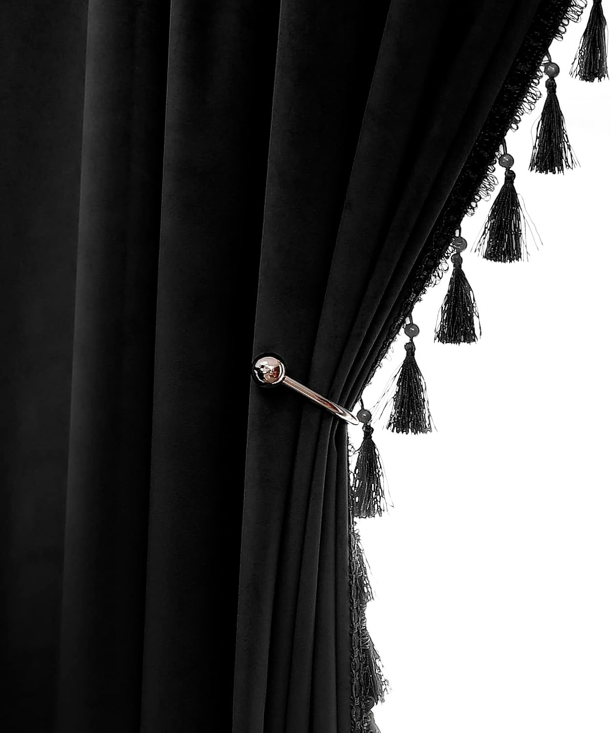 Light-Blocking Velvet Blackout Curtains Set - 2 Panels 52x84