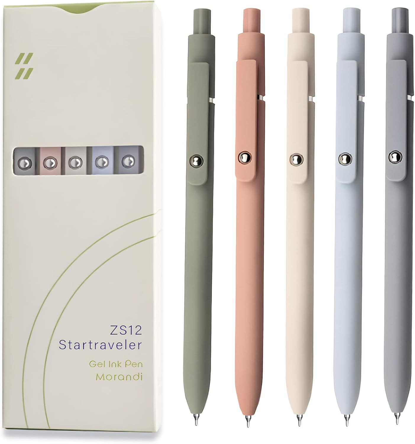 5 Fine Point Gel Pens | Smooth Writing | Journaling & Note Taking | Morandi