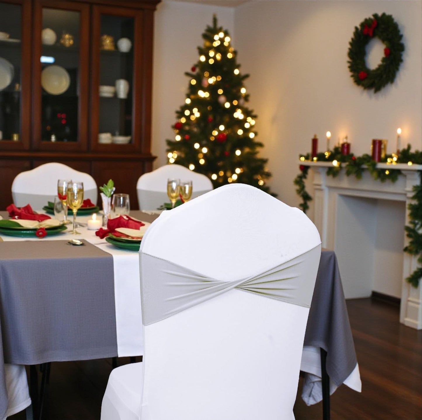 MDS-MEGADECORSUPPLY Spandex Chair Sashes for Events