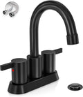 Modern Matte Black Bathroom Faucet with 360 Swivel Spout