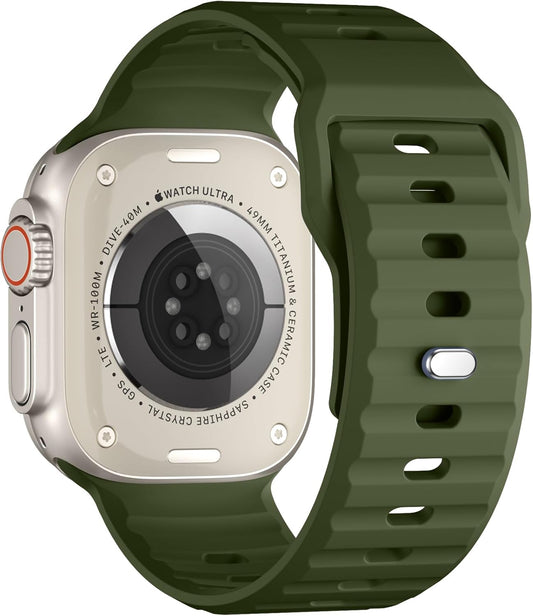 Waterproof Wide Silicone Band for Apple Watch