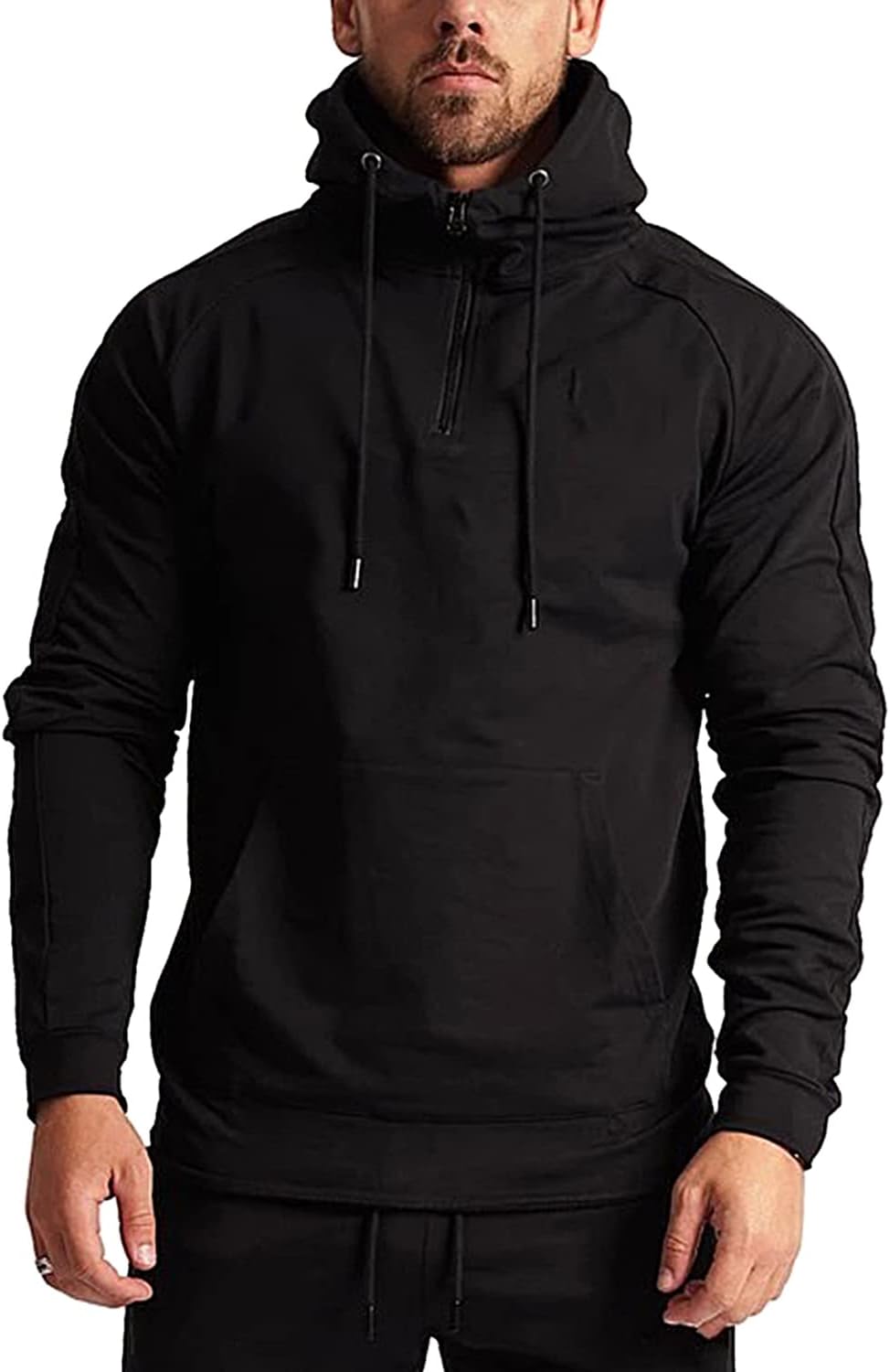 Athletic 1/4 Zip Men's Hoodie for Casual Comfort