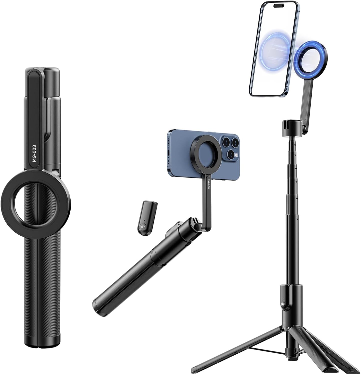 ULANZI 54ft' Magnetic Selfie Stick Tripod Pro for All Phones