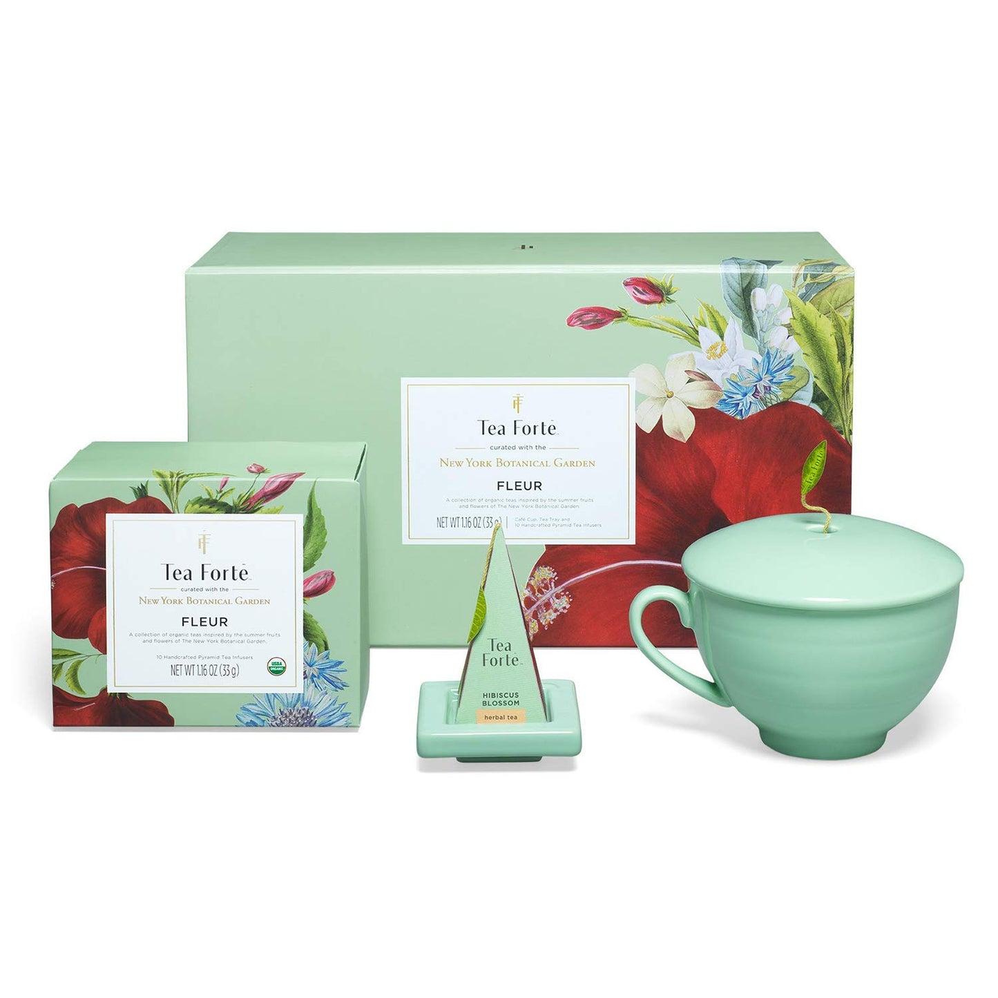 Tea Forte Fleur 3-Piece Premium Tea Gift Set for Tea Lovers