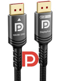 16K 8K DisplayPort 2.1 Cable 80Gbps 5 FT - VESA Certified High-Speed