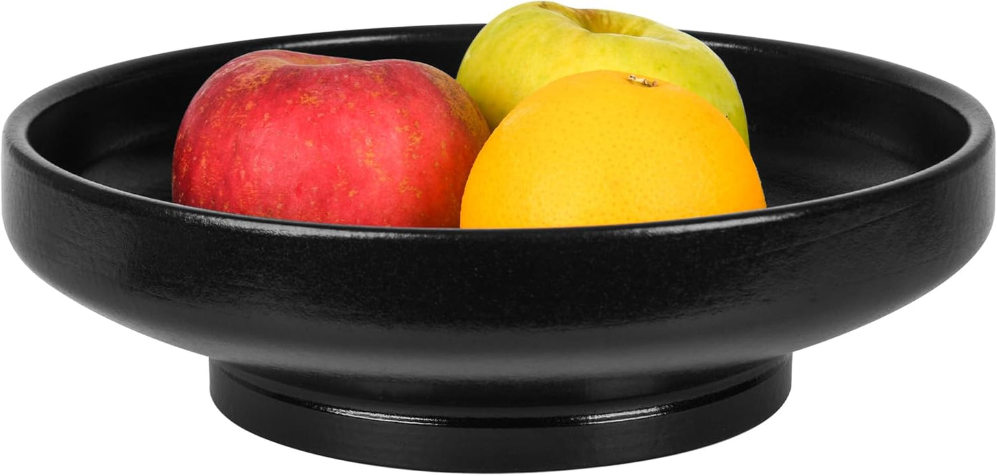 Ceramic Fruit Bowl for Kitchen Counter, Large Pedestal Bowl