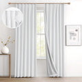 Linen Pinch Pleated Full Blackout Curtains 84 in - Elegant Darkening
