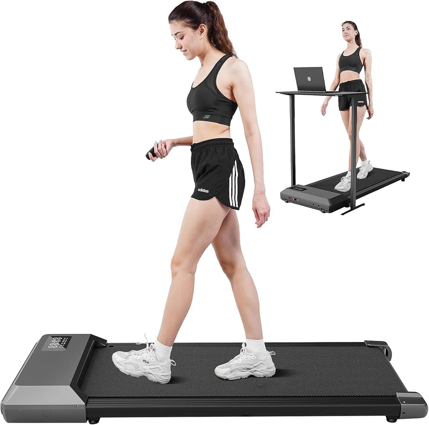 DeerRun Walking Pad 2025 Smart Under Desk Treadmill for Home