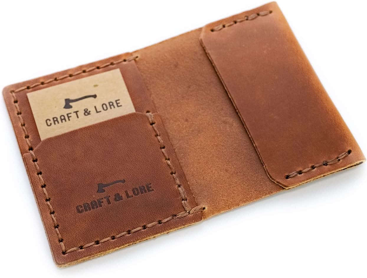 Insider Wallet Leather Handmade Cash and Card Bifold USA
