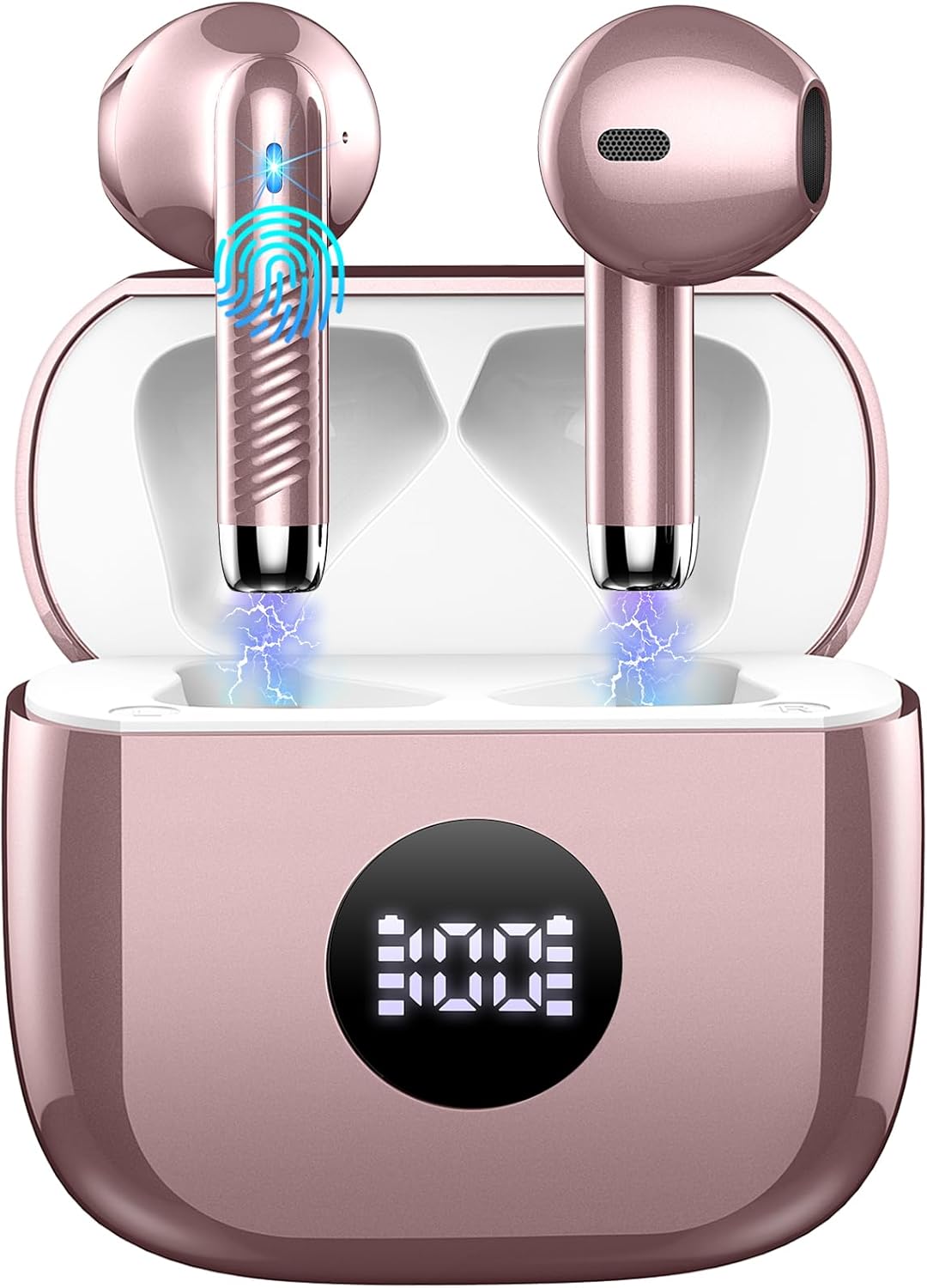 Wireless Earbuds, Bass Stereo Sound, Waterproof, 40H Playback
