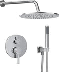 Gabrylly Shower System 10in Rain Head with Handheld - High Pressure