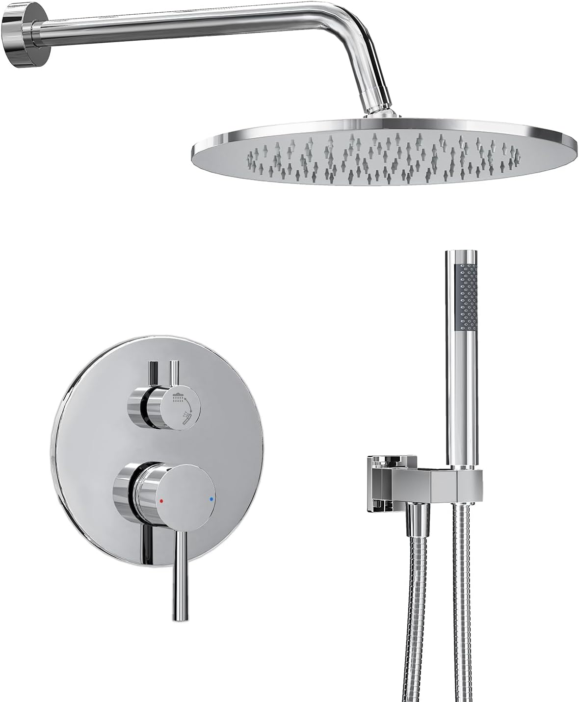 Gabrylly Shower System with 10-Inch Rain Shower Head Combo
