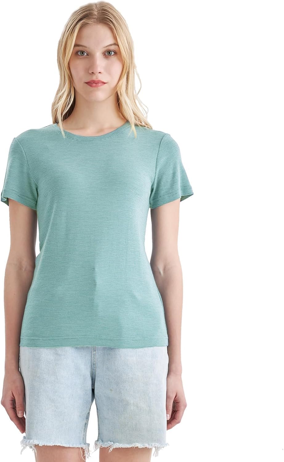 Merino Wool T Shirts for Women - Odor Resistant Crew Neck Tops