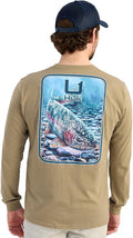 HUK Mens Kc Scott Pocket Tee Long Sleeve - Performance Fishing Shirt
