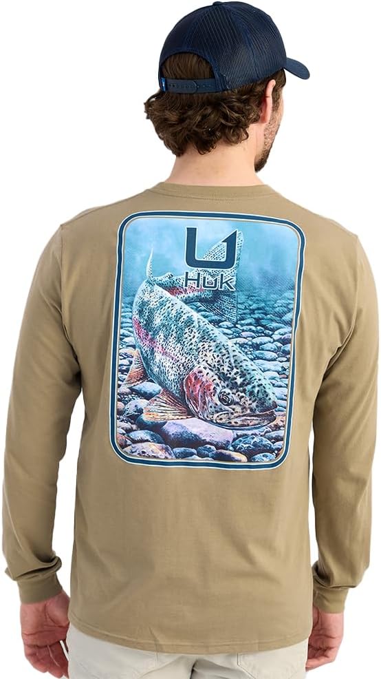 HUK Mens Kc Scott Pocket Tee for Comfortable Fishing Wear
