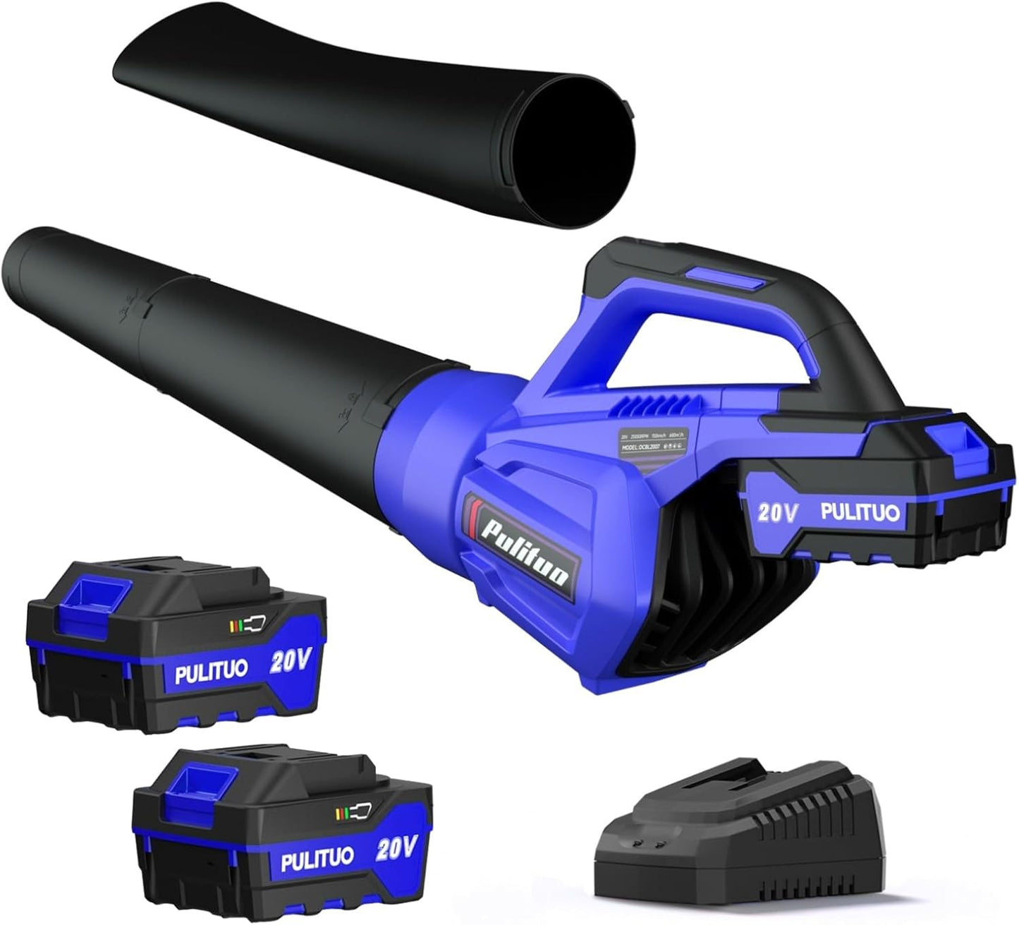 20V Cordless Leaf Blower with Two Batteries for Lawn Care