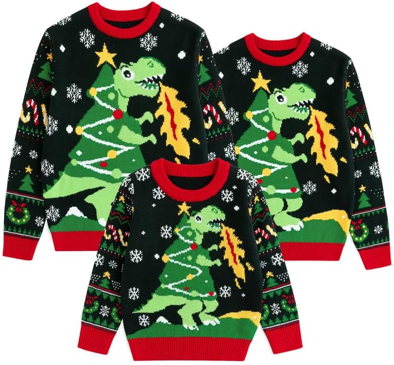 Matching Family Ugly Christmas Sweater Outfits for Holiday Fun