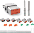 JRready ST6117 DT 12 Pin Gray Waterproof Connectors - Durable 3-Set