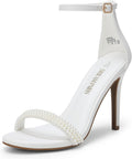 DREAM PAIRS Women's Stiletto Heels Featuring Floral Ankle Strap