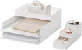 Paper Letter Tray Organizer Stackable 6-Piece Set - Customizable Desk