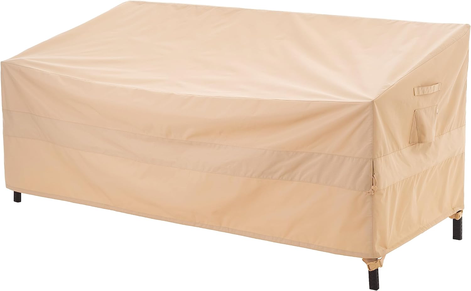 High Wind Resistant 2-Seater Loveseat Cover, Waterproof, Beige