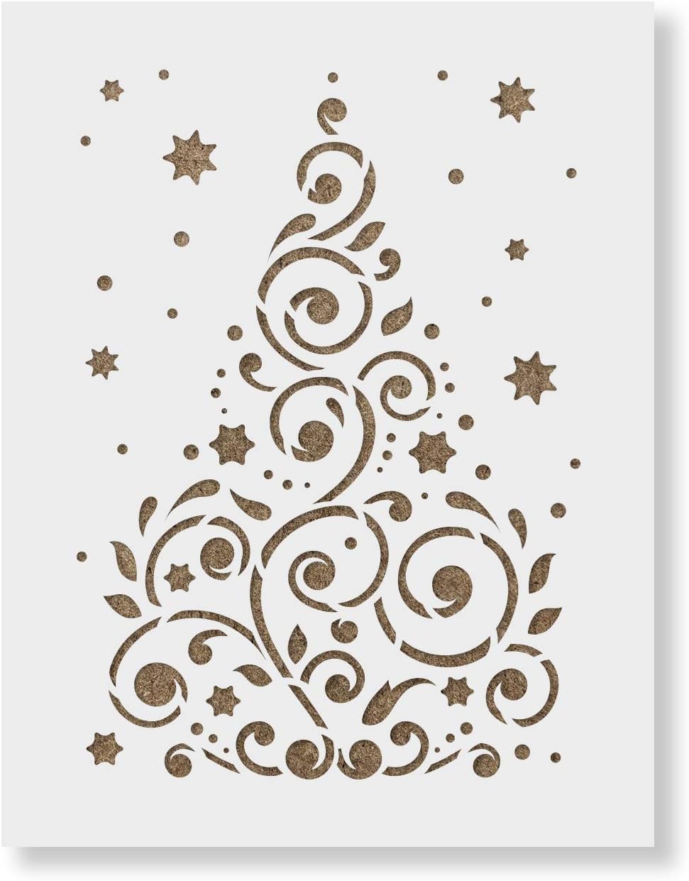 Christmas Tree Stencil for Holiday Designs and Creative Projects