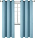 Room Darkening Curtains 84 in Long Greyish Blue - Insulated Drapes