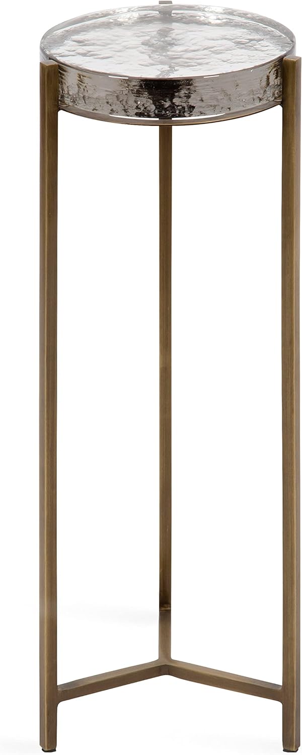 Kate & Laurel Modern Brass Drink Table