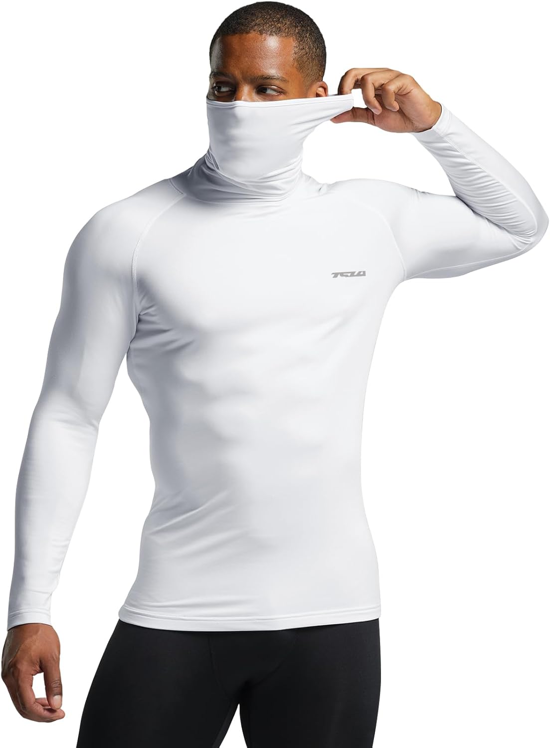 TSLA Men's Thermal Long Sleeve Compression Shirts for Winter Sports