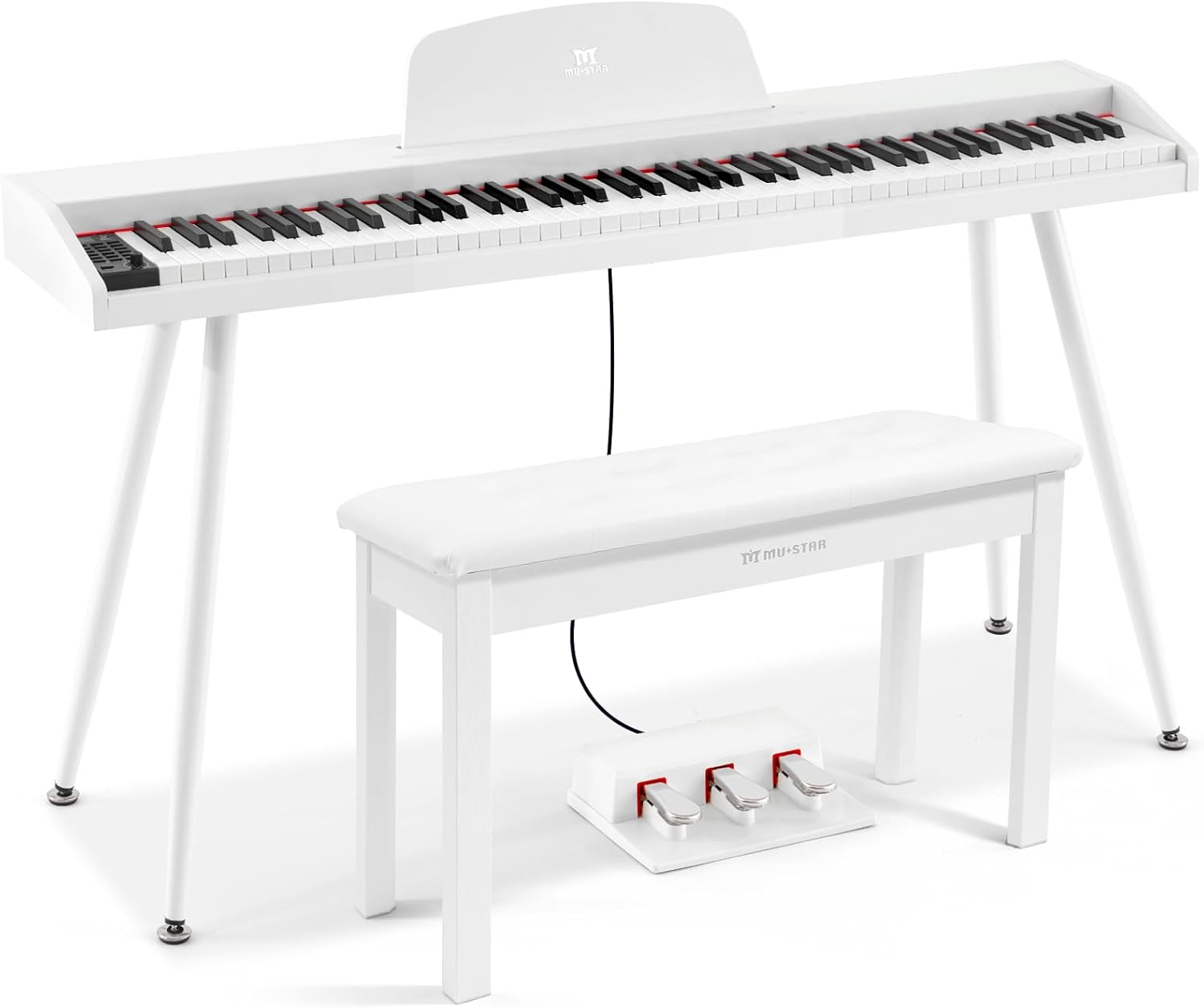 88 Key Digital Piano with Bench and Pedals for Musicians
