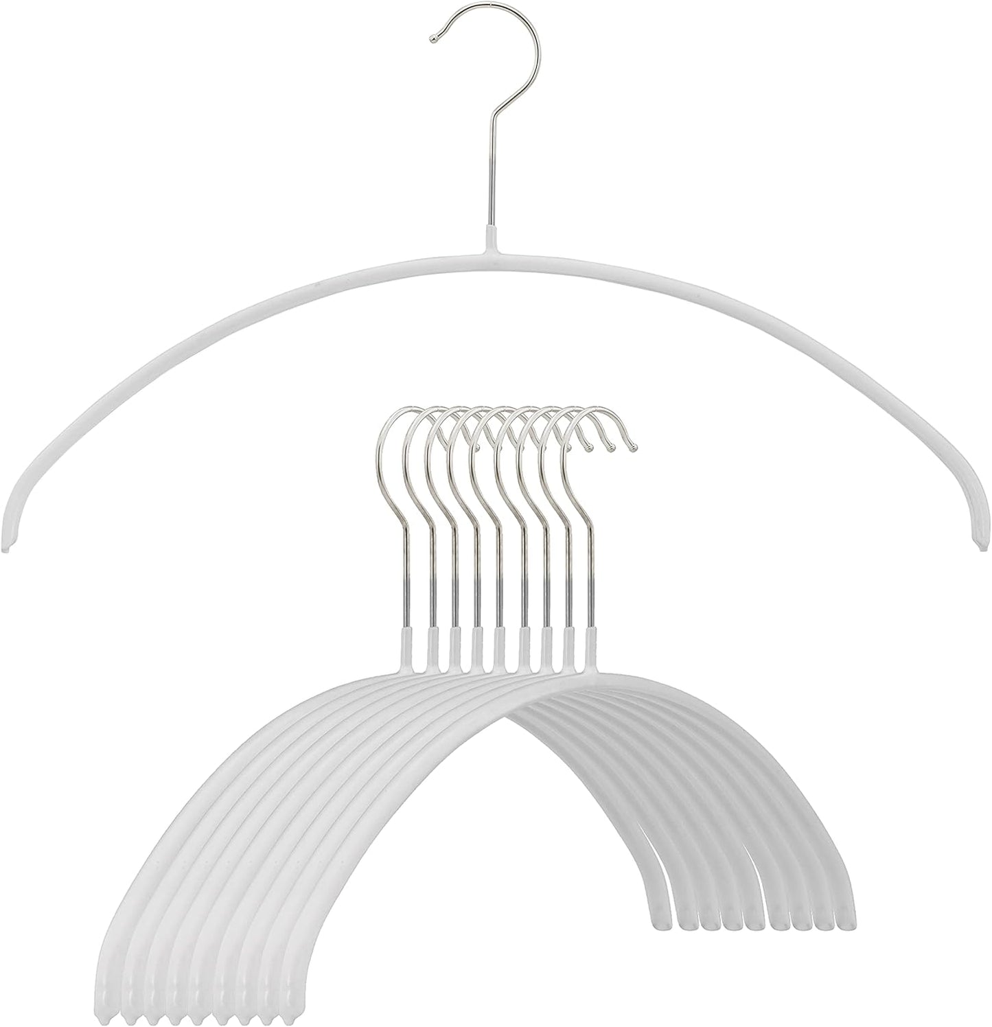 MAWA Euro Series Non-Slip Clothes Hanger Set of 10 for Space Saving
