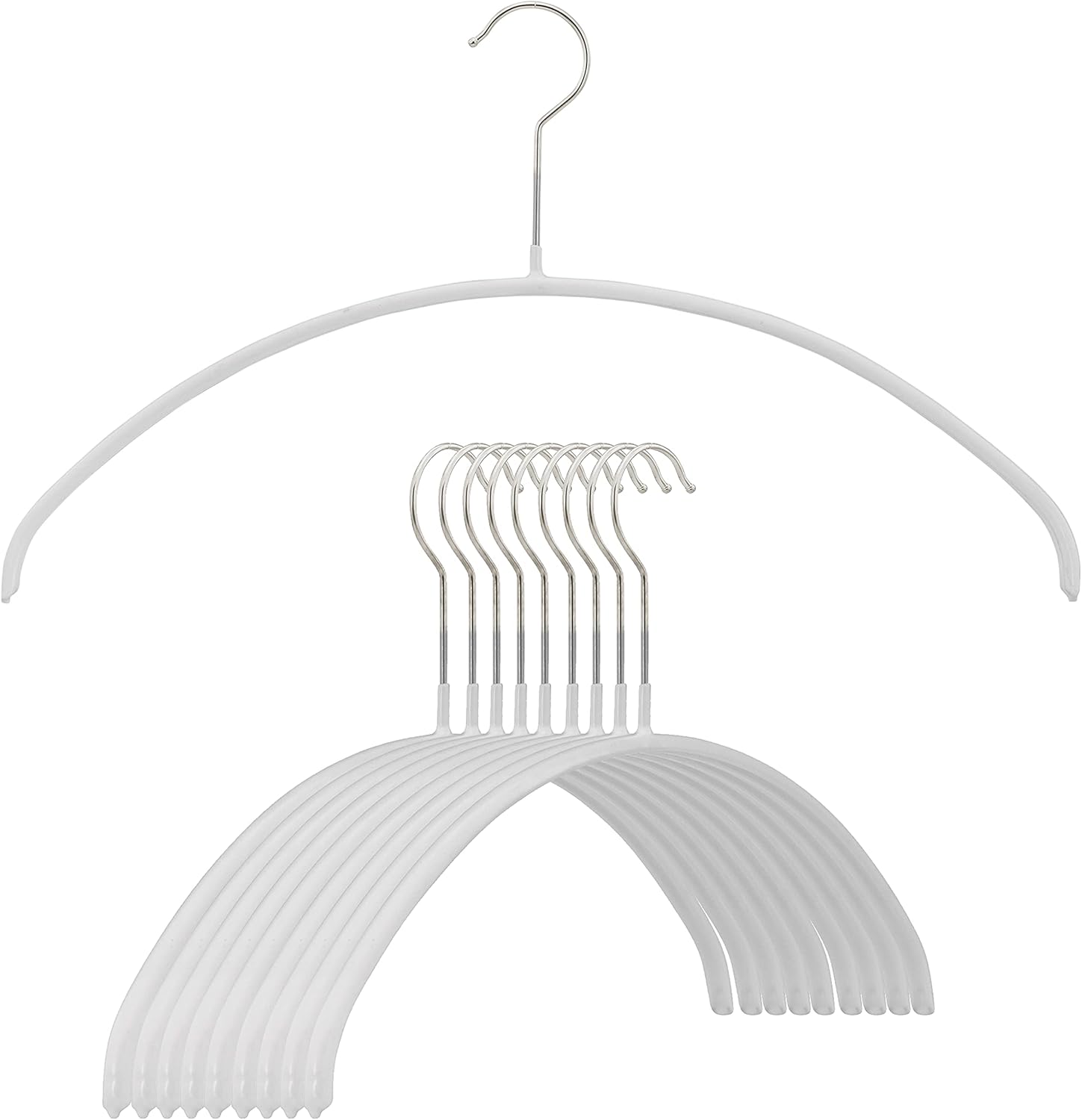 MAWA Euro Series Non-Slip Clothes Hanger Set of 10 for Space Saving