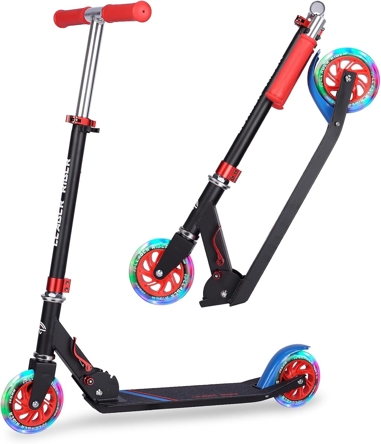 Kick Scooter with RGB Light Up LEDs - Portable and Durable