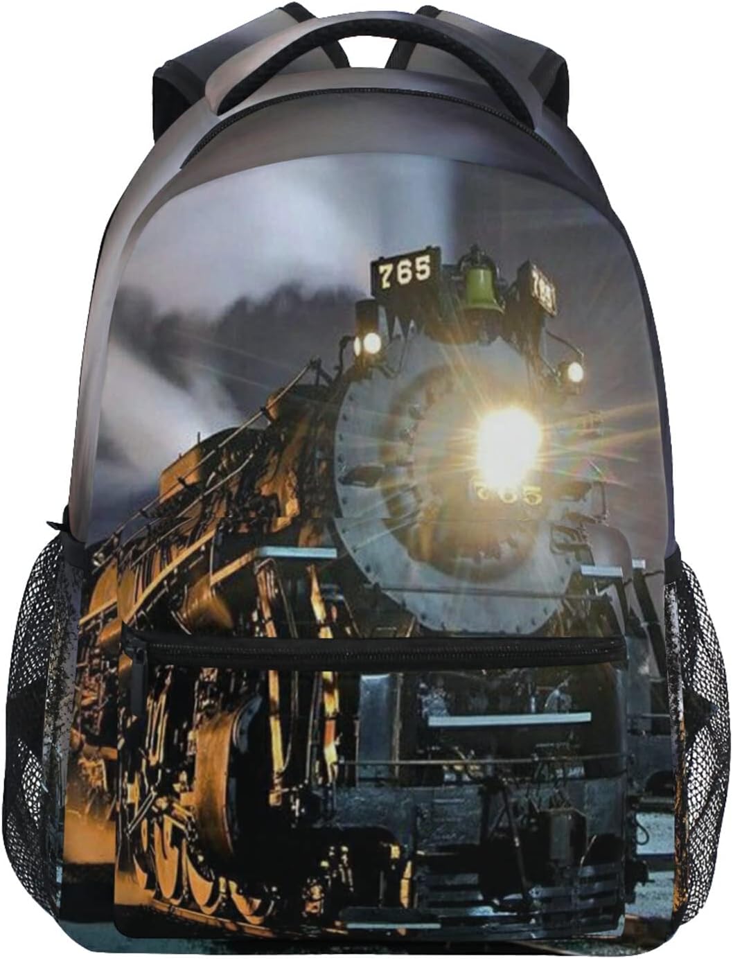 Kid Vintage Locomotive Train School Backpack for Boys 16in