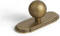 Goo-Ki 1.2in Cabinet Knob with Backplate - Antique Brass Pack of 6