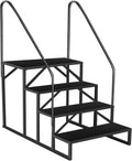 4 Step RV Stairs with 2 Handrails - Stable Outdoor Steps for RVs