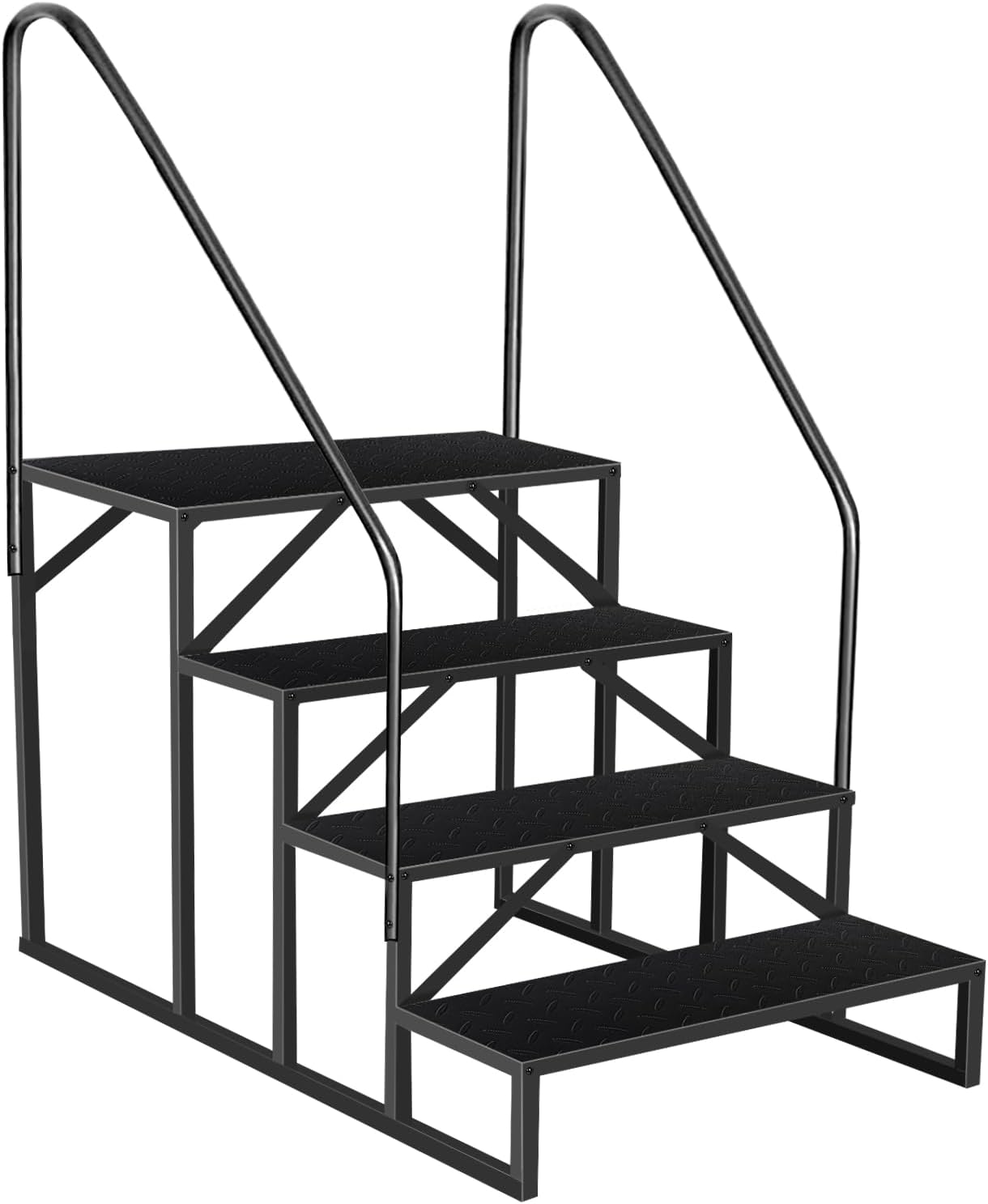 4 Step RV Stairs with Handrails for Safe Outdoor Access