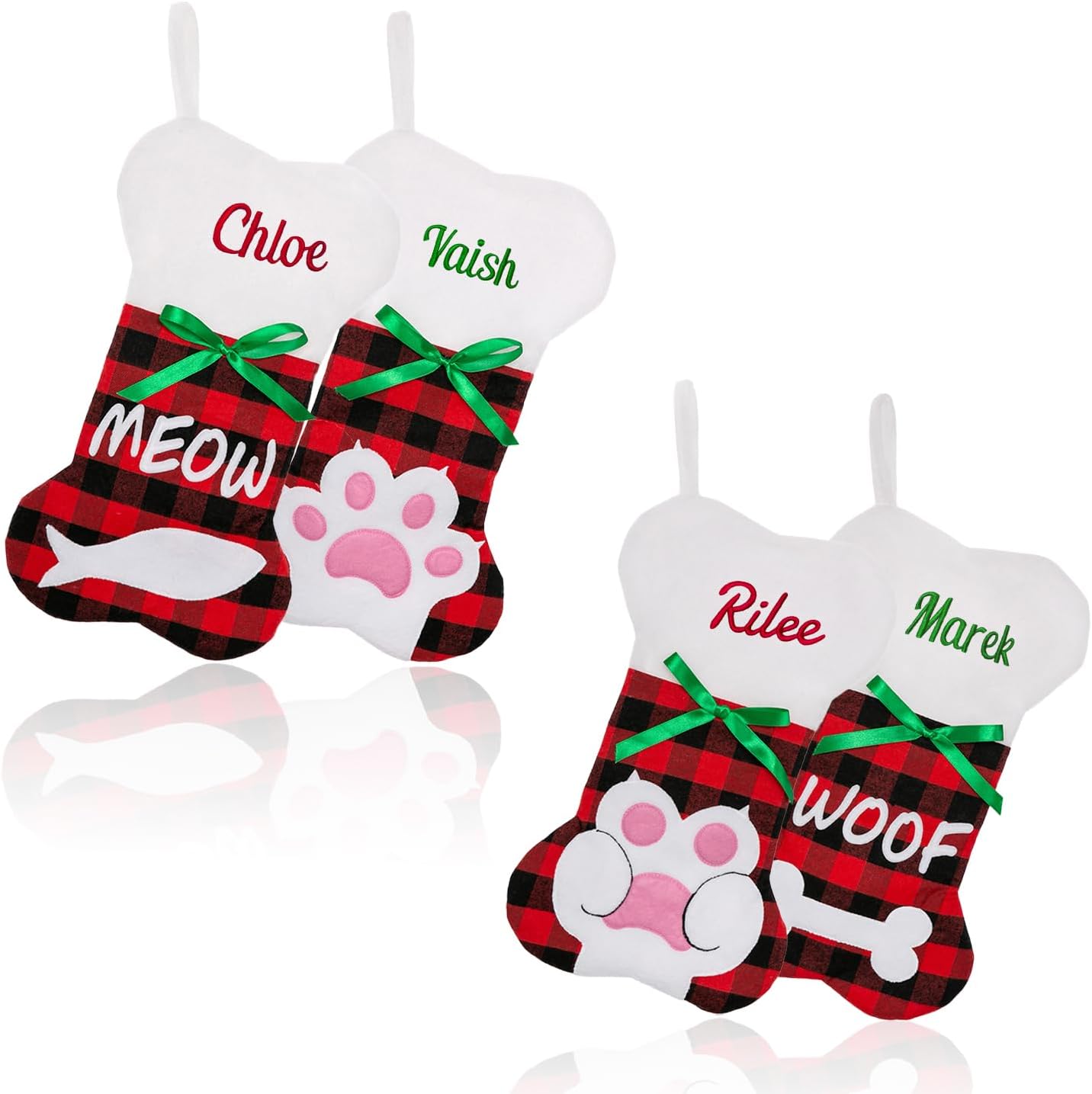 Personalized Pet Stockings for Dogs and Cats - Custom Christmas Fun