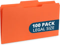 Orange Legal File Folders 1/3 Cut Tab - Bright Color Coding