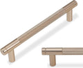 5 Inch Champagne Bronze Cabinet Handles 10 Pack - Knurled Pulls