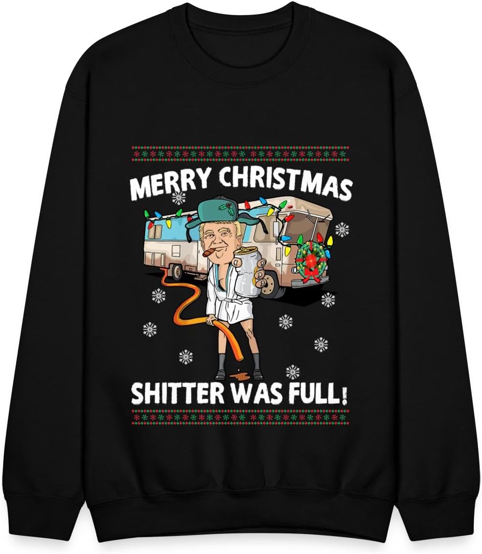 Ugly Christmas Sweatshirt - Donald Trump Design