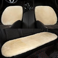 Sheepskin Car Seat Cushions - Warm, Non-Slip 3-Piece Set